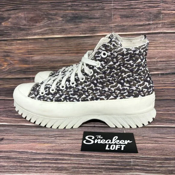 Converse Women's All Star Lugged 2.0 Jacquard High Sand Dune Shoes 10‎ - Picture 3 of 8